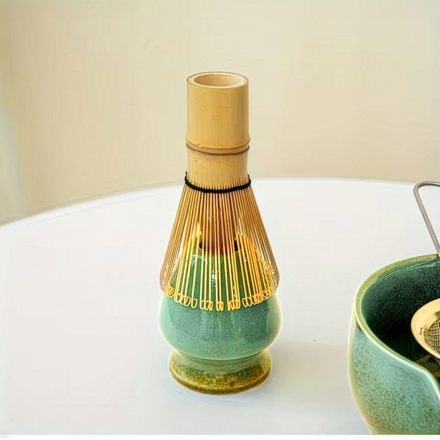 Matcha Tea Making Set with Bowl, Whisk & Stand, Spoon, Sieve