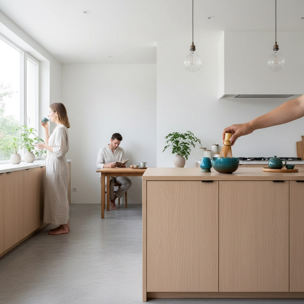 Matcha Tea Making Set with Bowl, Whisk & Stand, Spoon, Sieve