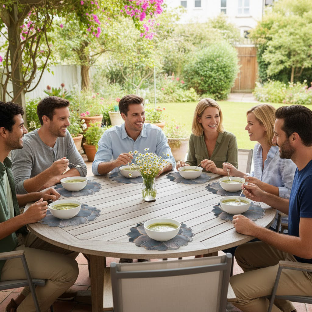 Ginkgo Biloba Japandi Decor Fabric Table Mats Woven Polyester 38 cm